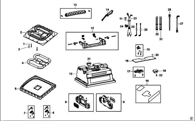 DeWalt DC019 Type 1 Spotlight Spare Parts DC019