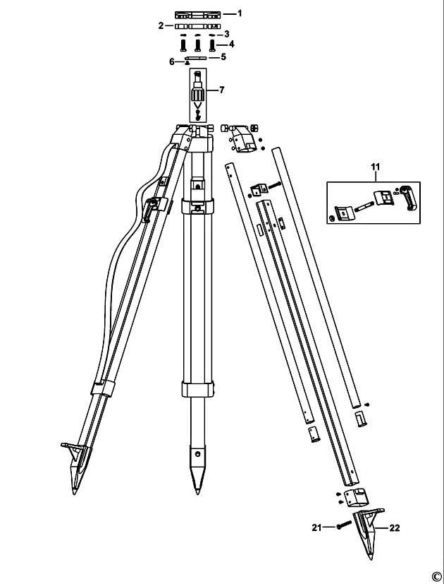 DeWalt DE0733 Type 1 Tripod Spare Parts DE0733