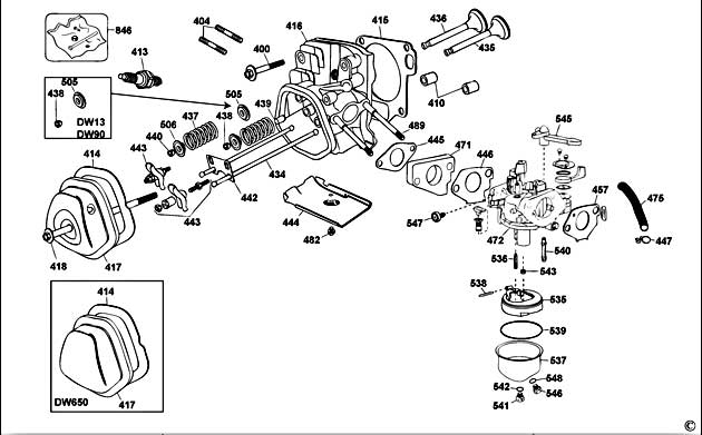 DeWalt DW13LAG Type 1 Marine Engines Spare Parts DW13LAG