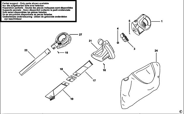 Black & Decker GW2200 Type 1 Blower Vac Spare Parts GW2200