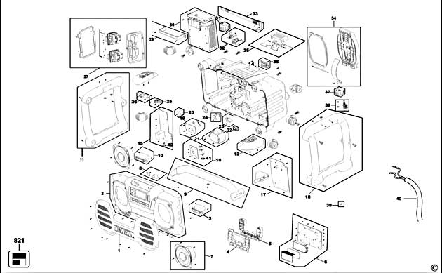 DeWalt DC013 Type 1 Site Radio Spare Parts DC013