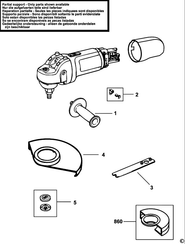 Black & Decker AST15 Type 3 Small Angle Grinder Spare Parts AST15