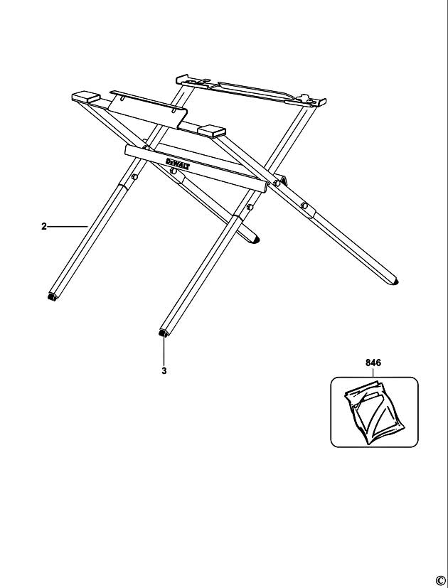 DeWalt DE7450 Type 21 Folding Stand Spare Parts DE7450