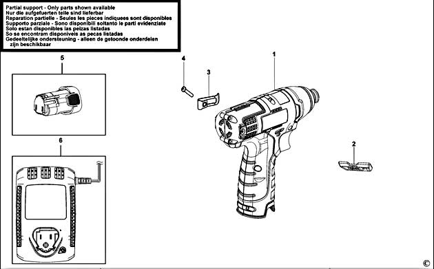 Black & Decker HPL10IM Type H1 Impact Driver Spare Parts HPL10IM