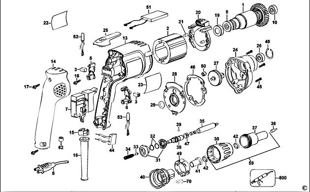 DeWalt DW272 Type A3 Screwdriver Spare Parts DW272