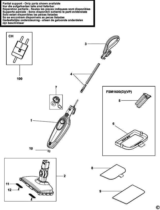 Black & Decker FSM1600 Type 1 Steam Mop Spare Parts FSM1600
