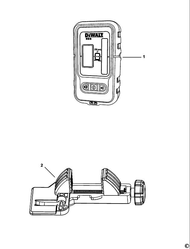 DeWalt DE0892 Type 1 Digital Laser Detector Spare Parts DE0892