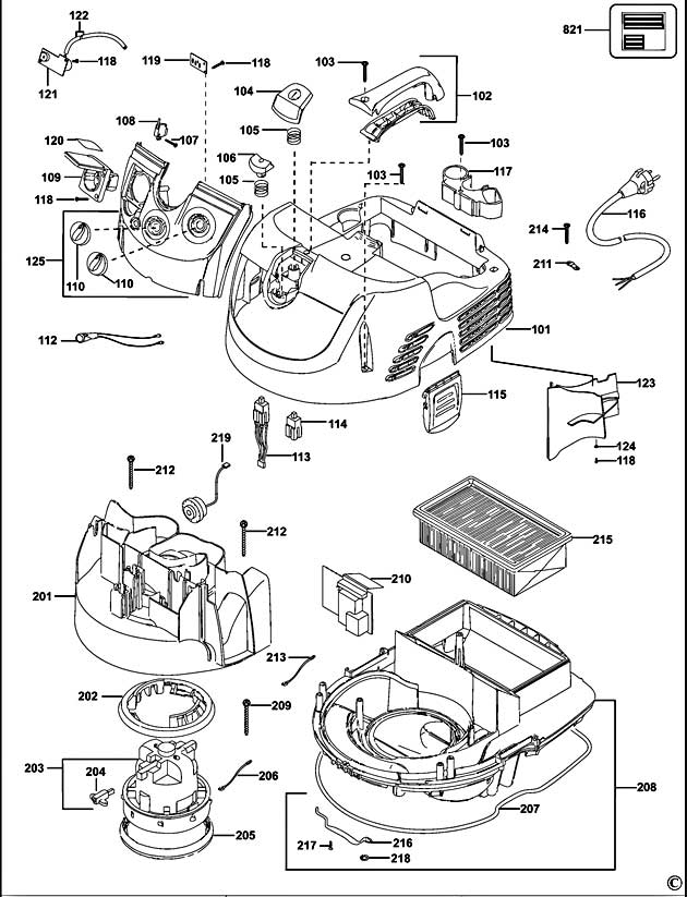 DeWalt D27902M Type 1  Spare Parts D27902M