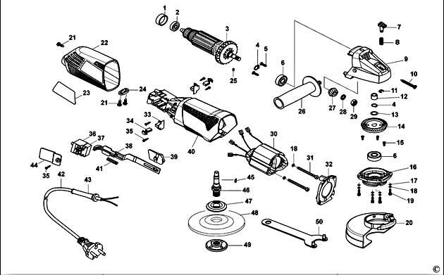 Black & Decker G720G Type 1 Small Angle Grinder Spare Parts G720G