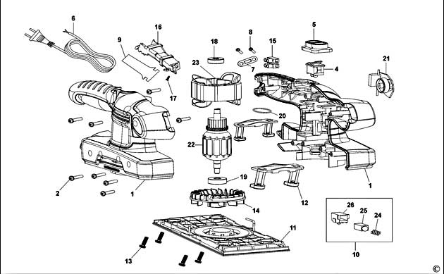 Black & Decker KA320E Type 1- AS  Spare Parts KA320E