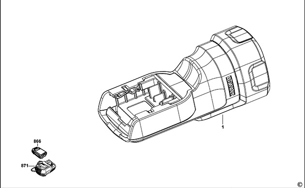 DeWalt DCL508N Cordless Torch Spare Parts DCL508N