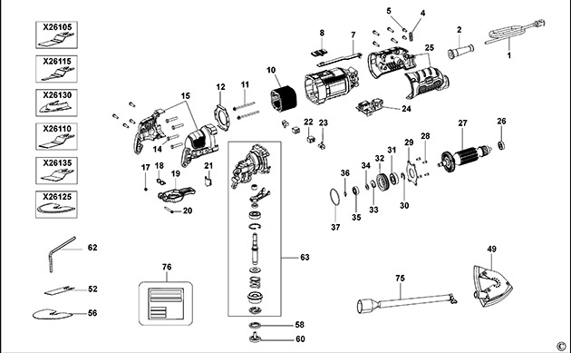 Black & Decker MT280 Oscillating Tool Spare Parts MT280