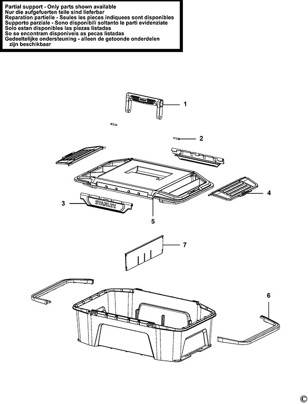 Stanley STST1-71964 Type 1 Organiser Spare Parts STST1-71964