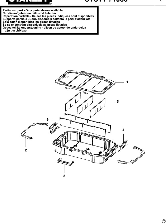 Stanley STST1-71983 Organiser Spare Parts STST1-71983