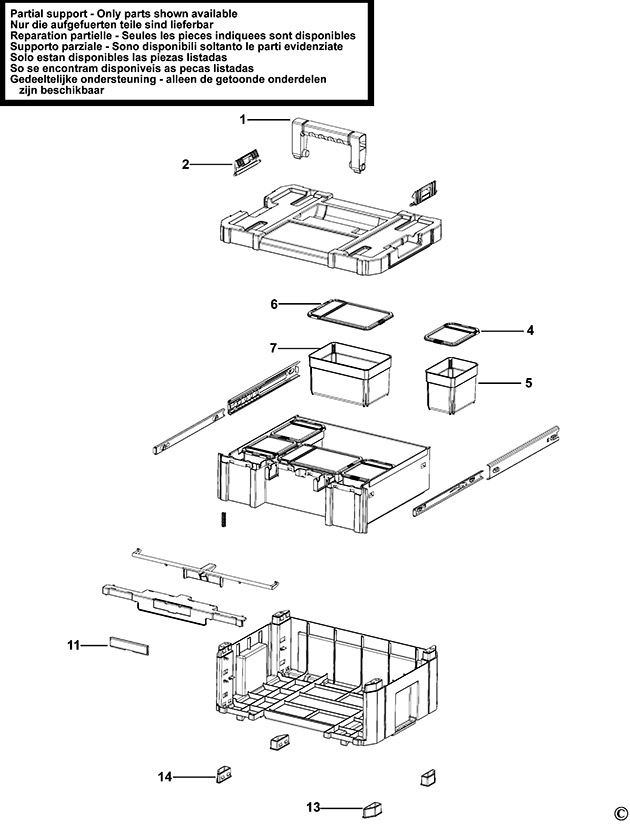 Stanley FMST1-71968 Type 1 Workbox Spare Parts FMST1-71968