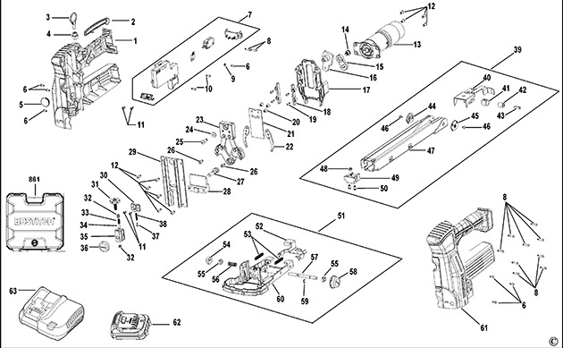 Bostitch DSA-3522 Stapler Spare Parts DSA-3522