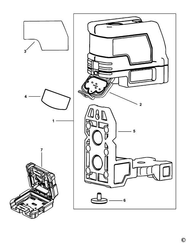 DeWalt DW0822 Crossline Laser Spare Parts DW0822