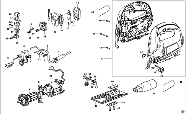 Black & Decker BPSJ4800 Jigsaw Spare Parts BPSJ4800
