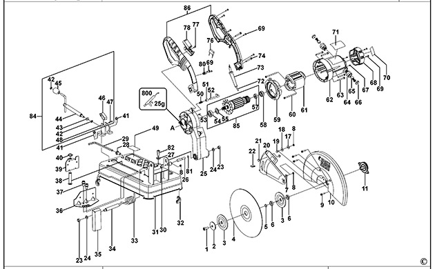 Black & Decker BPSC2135 Chop Saw Spare Parts BPSC2135