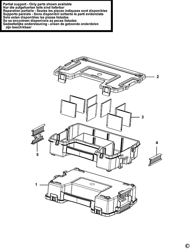 Stanley STST1-71197 Type 1 Organiser Spare Parts STST1-71197