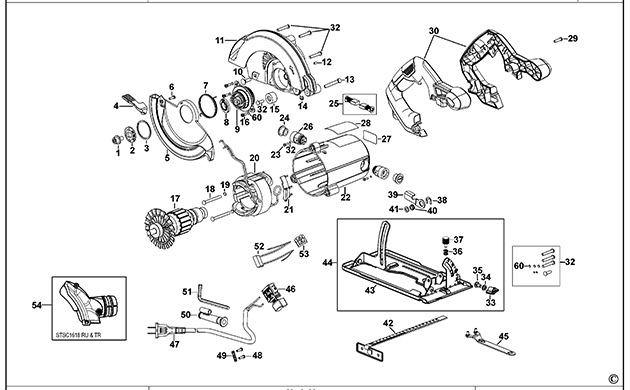 Stanley STSC1518 Circular Saw Spare Parts STSC1518