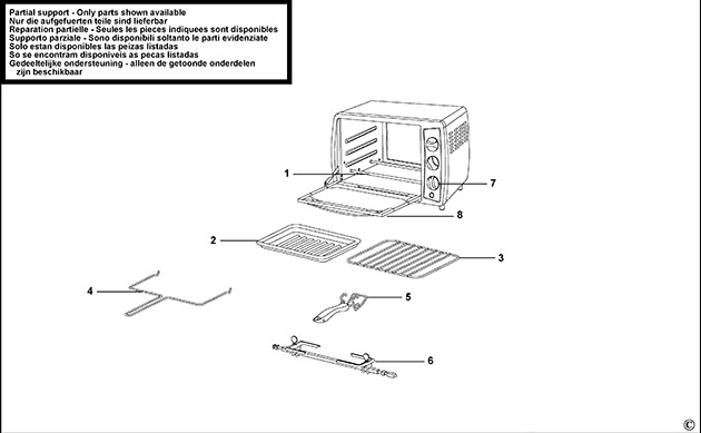 Black & Decker TRO55 Type 1 Toaster Oven Spare Parts TRO55