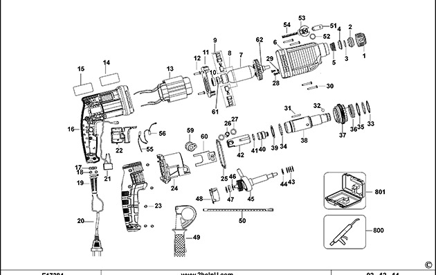 Stanley STHR223K Type 1 Hammer Drill Spare Parts STHR223K