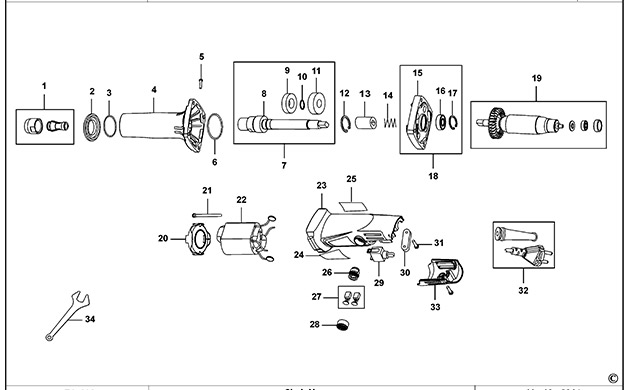 Stanley STDG5006 Die Grinder Spare Parts STDG5006