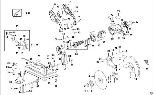 Stanley STSC2135 Chop Saw Spare Parts STSC2135