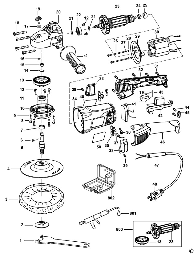 Stanley STGP1318K Polisher Spare Parts STGP1318K