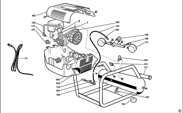 DeWalt DPC10RC Compressor Spare Parts DPC10RC