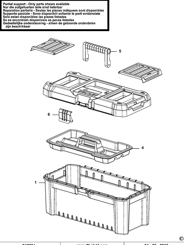 Stanley STST1-75517 Type 1 Workbox Spare Parts STST1-75517
