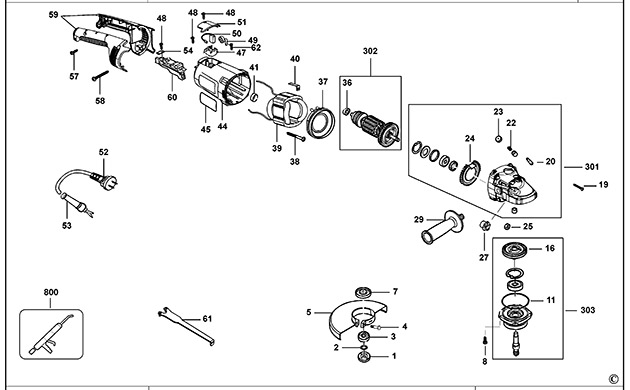 Black & Decker BDGL2218 Angle Grinder Spare Parts BDGL2218