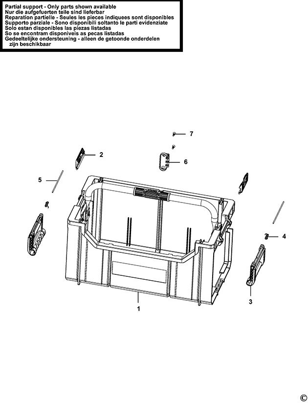DeWalt DWST1-75654 Workbox Spare Parts DWST1-75654