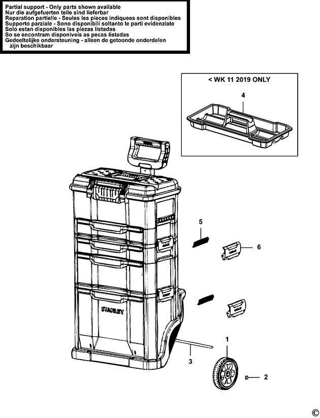Stanley 1-79-206 Type 0 Workcentre Spare Parts 1-79-206