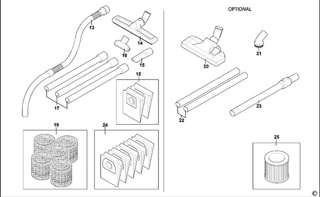 Black & Decker BXVC20PE Type 1 Vacuum Cleaner Spare Parts BXVC20PE