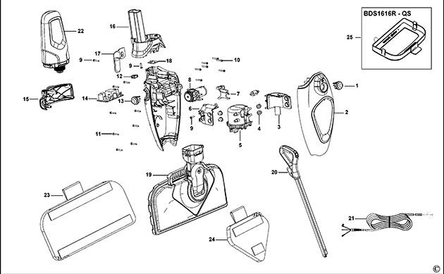 Black & Decker BDS1616R Steam Mop Spare Parts BDS1616R