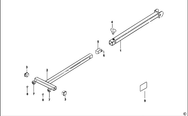 DeWalt DE7028 Type 3 Table Extension Spare Parts DE7028