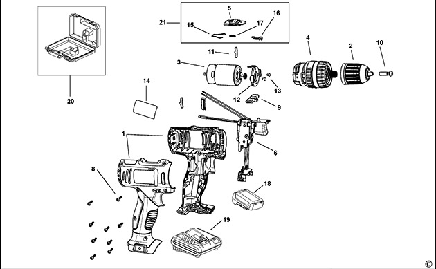 Stanley SCH12S2 Type 1 Hammer Drill Spare Parts SCH12S2