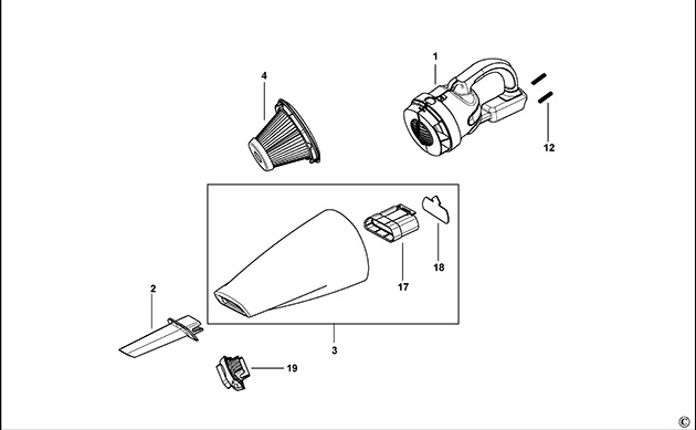 Black & Decker BDCDB18N Type H1 Dustbuster Spare Parts BDCDB18N