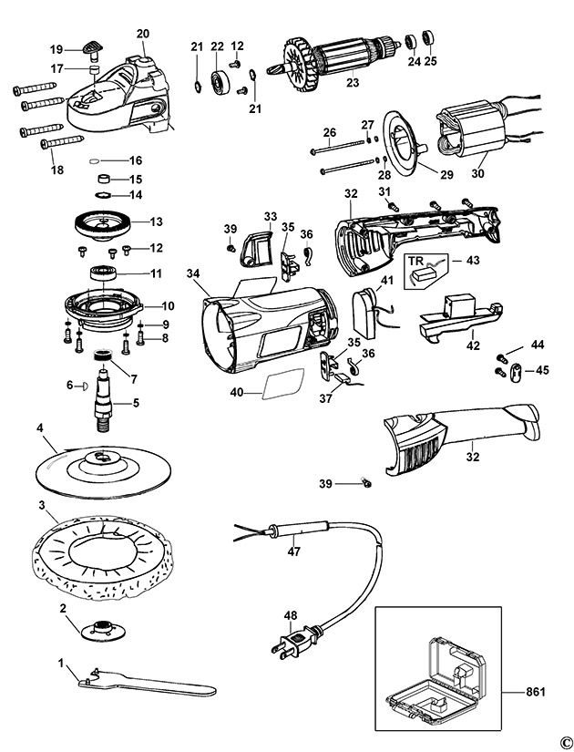 Black & Decker BDGP1518 Polisher Spare Parts BDGP1518