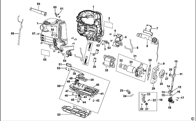 Stanley SSJ0650 Type 1 Jigsaw Spare Parts SSJ0650