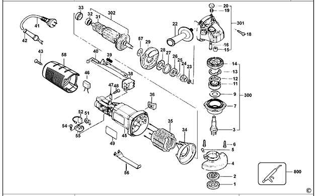 Stanley STGS7125 Small Angle Grinder Spare Parts STGS7125