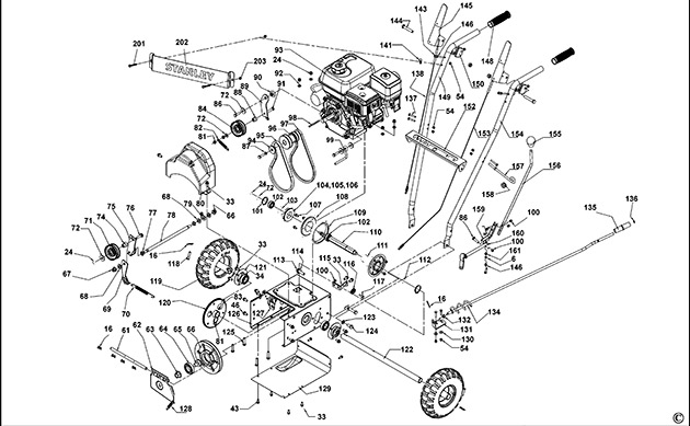 Stanley SPT-163-560 Snow Thrower Spare Parts SPT-163-560
