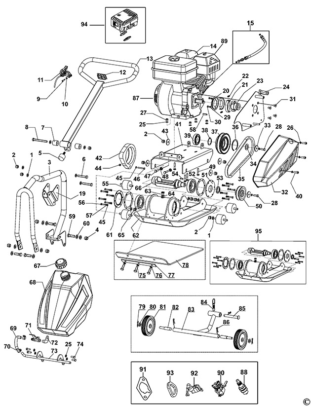 Stanley SGC-13000N Type 1 Compactor Spare Parts SGC-13000N