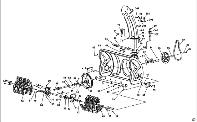 Stanley SPT-196-570 Type 1 Snow Thrower Spare Parts SPT-196-570