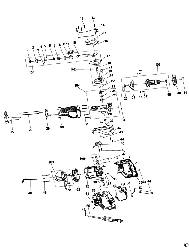 Stanley FME360 Reciprocating Saw Spare Parts FME360