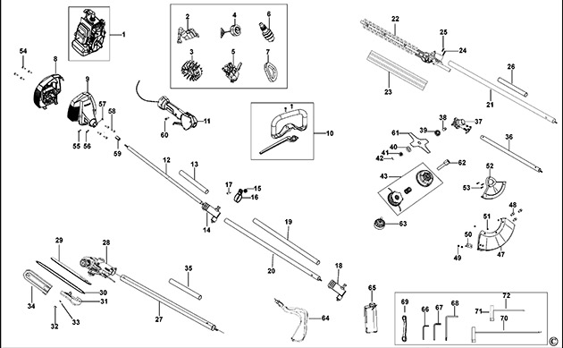 Stanley STR-4IN1 Type 1 Petrol Strimmer Spare Parts STR-4IN1