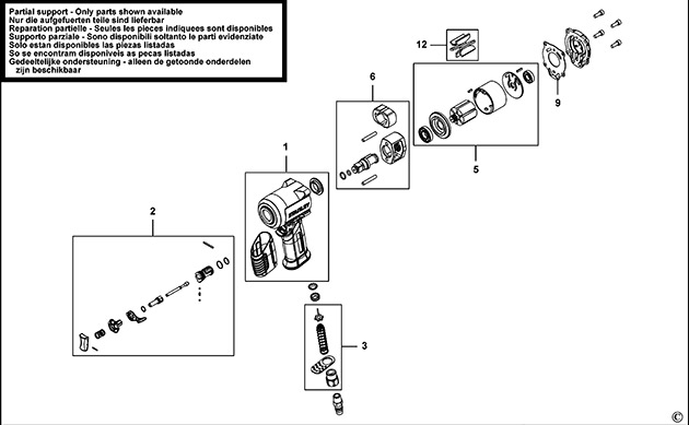 Stanley STMT74840-800 Impact Wrench Spare Parts STMT74840-800
