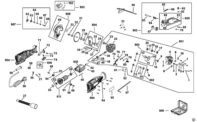 Stanley FME380 Type 1 Saw Spare Parts FME380